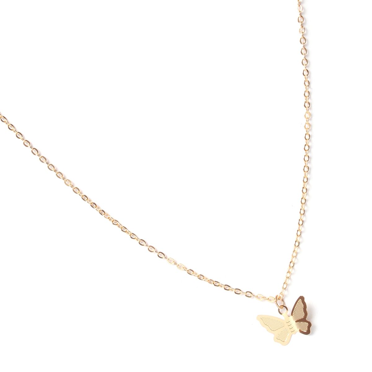 Buy Ayesha Mini Butterfly Pendant Gold-Toned Dainty Necklace Online
