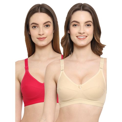 Buy Floret Non Padded Full Coverage T-Shirt Bra (Pack of 2) Online