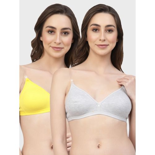 Buy Floret Non Padded & Wire Free Medium Coverage Backless Bra (Pack of 2)  Online