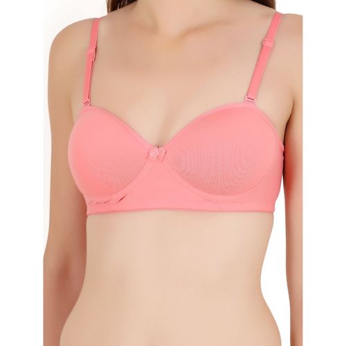 Buy Floret Lightly Padded Demi Cup Bra Pink Online