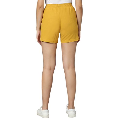 Buy Omtex JILL Plain Athletic Running Shorts for Women Mustard