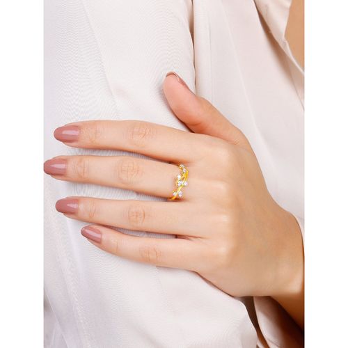 GIVA 14K Yellow Gold Vibrant Spirit Diamond Ring (12)