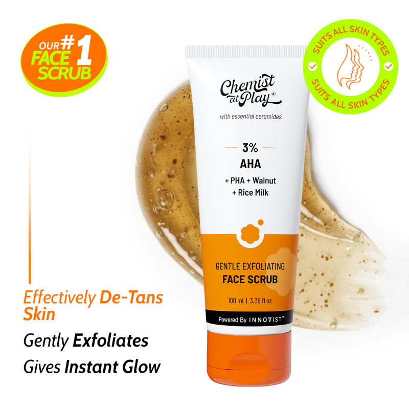 Chemist At Play 3% AHA Gentle Exfoliating Face Scrub For Dead Skin & Blackheads
