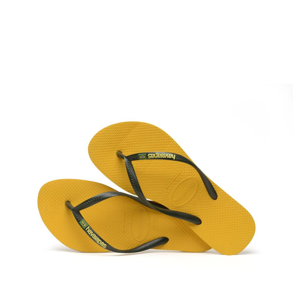 Yellow havaianas flip discount flops