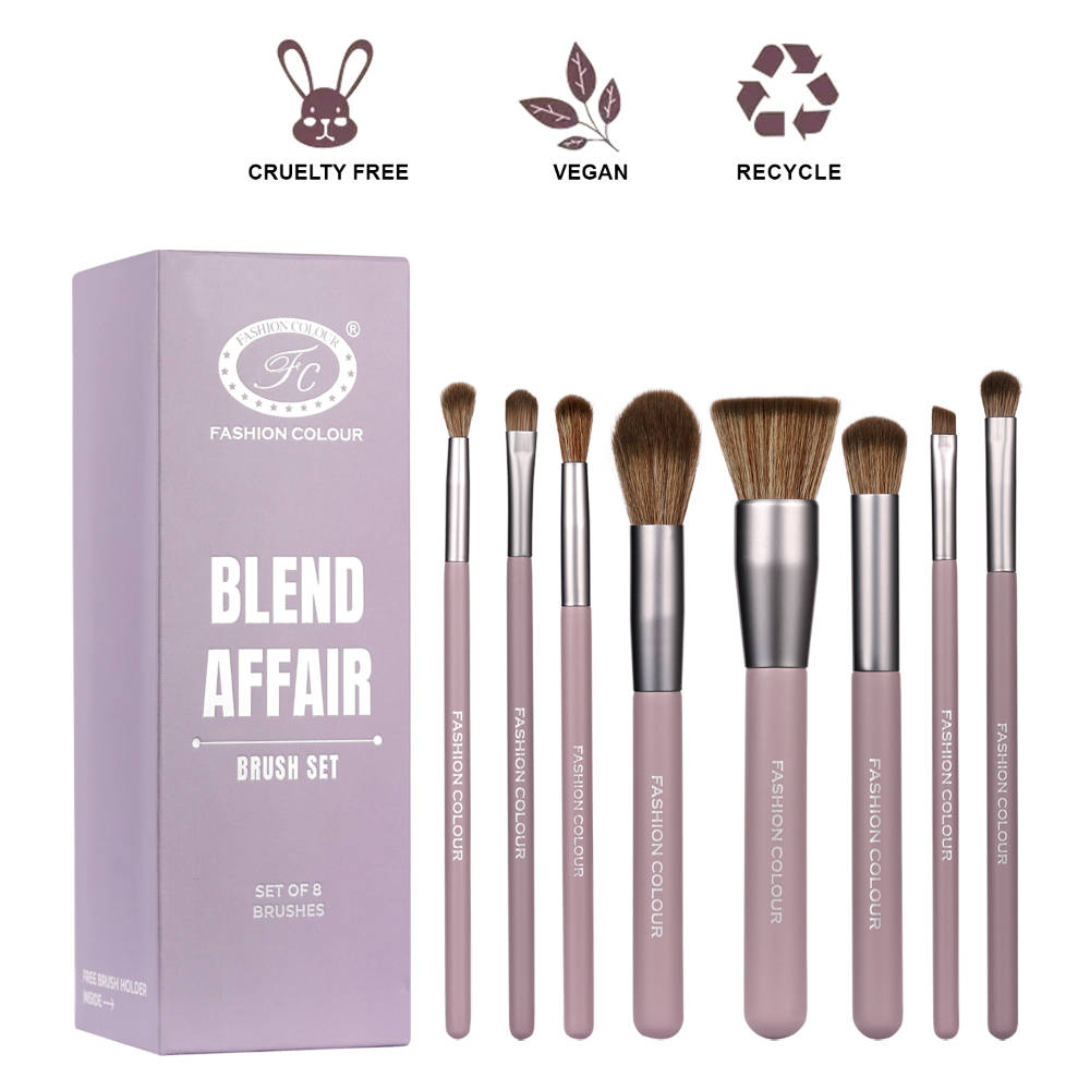 FASHION COLOUR Blend Affair Makeup Brush Set With Brush Holder
