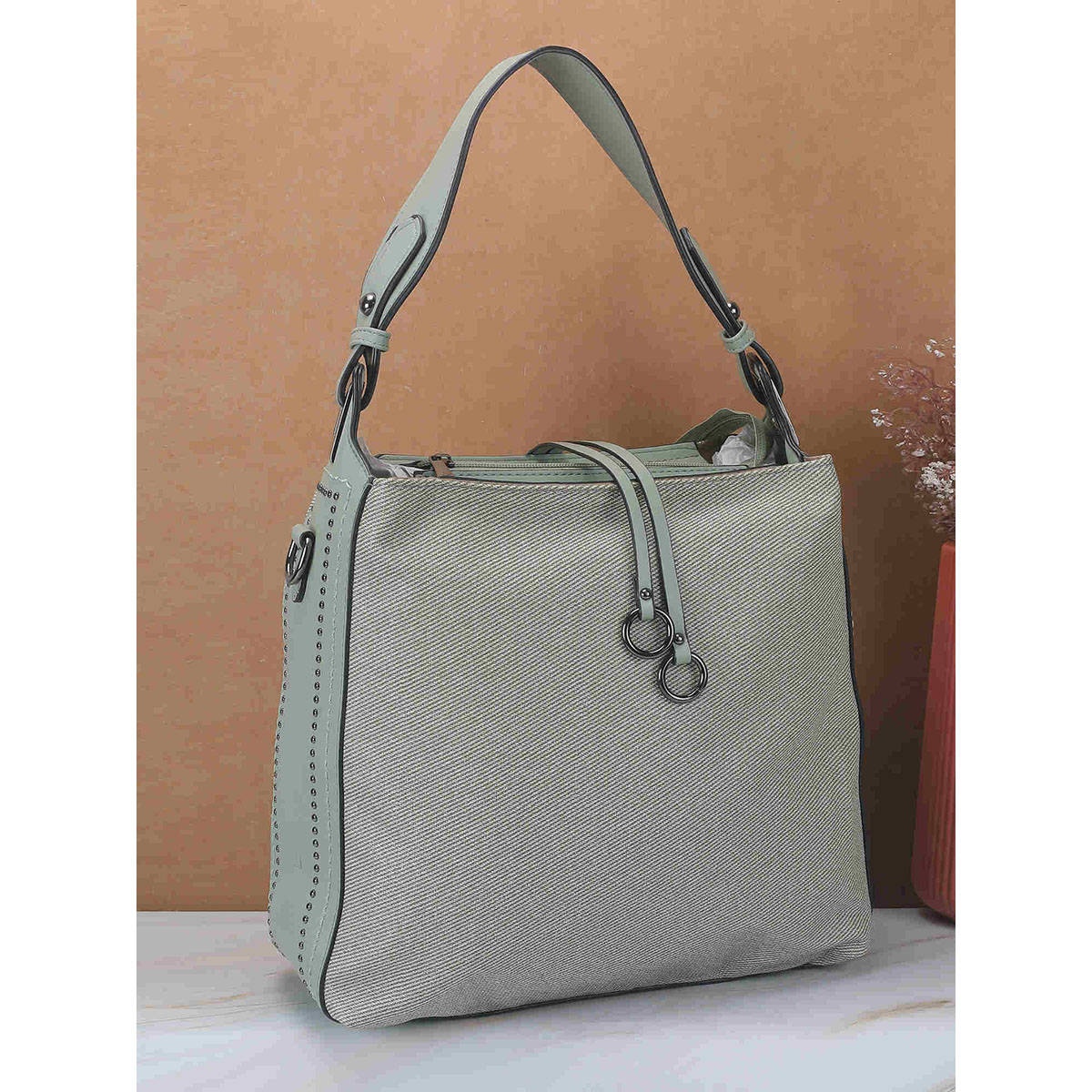 Mochi Women Green Tote Bag (10)