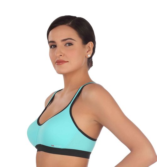 Buy Triumph Triaction 36 Padded Wireless Racer Back High Bounce Control  Sports Bra - Blue Online
