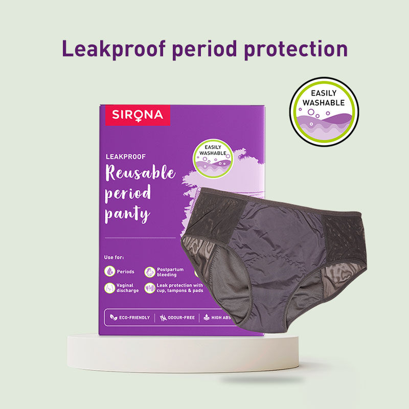 Sirona Reusable Period Panties for Women, Leakage Protection in Periods