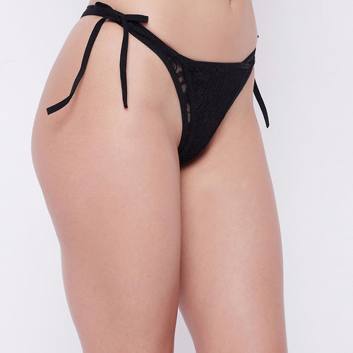 ZeroKaata Black Lace Thong Ladies Panties for Women|Soft Pantis|Briefs for  Women|Underwear Ladies (5072)