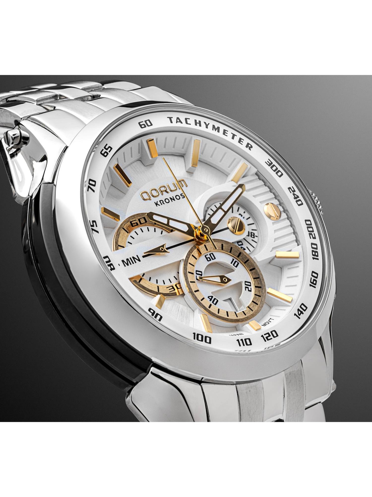 Kronos White Ruler Buy Qorum Kronos Men Chronograph White Dial Watch (G105 Kronos-White ...