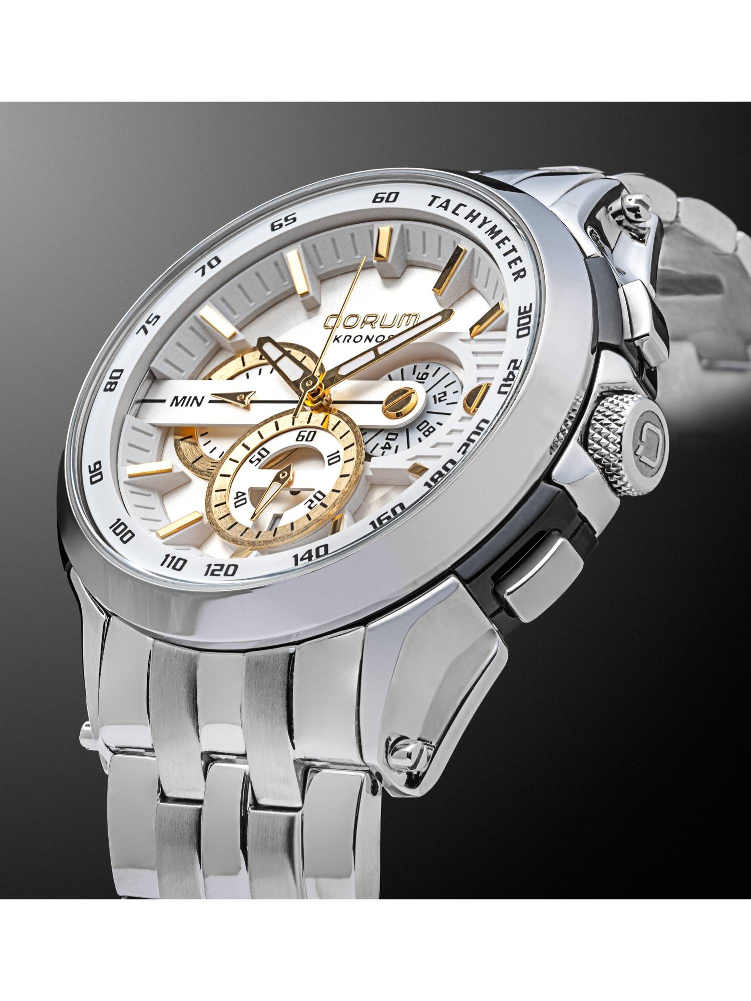 Kronos White Ruler Buy Qorum Kronos Men Chronograph White Dial Watch (G105 Kronos-White ...