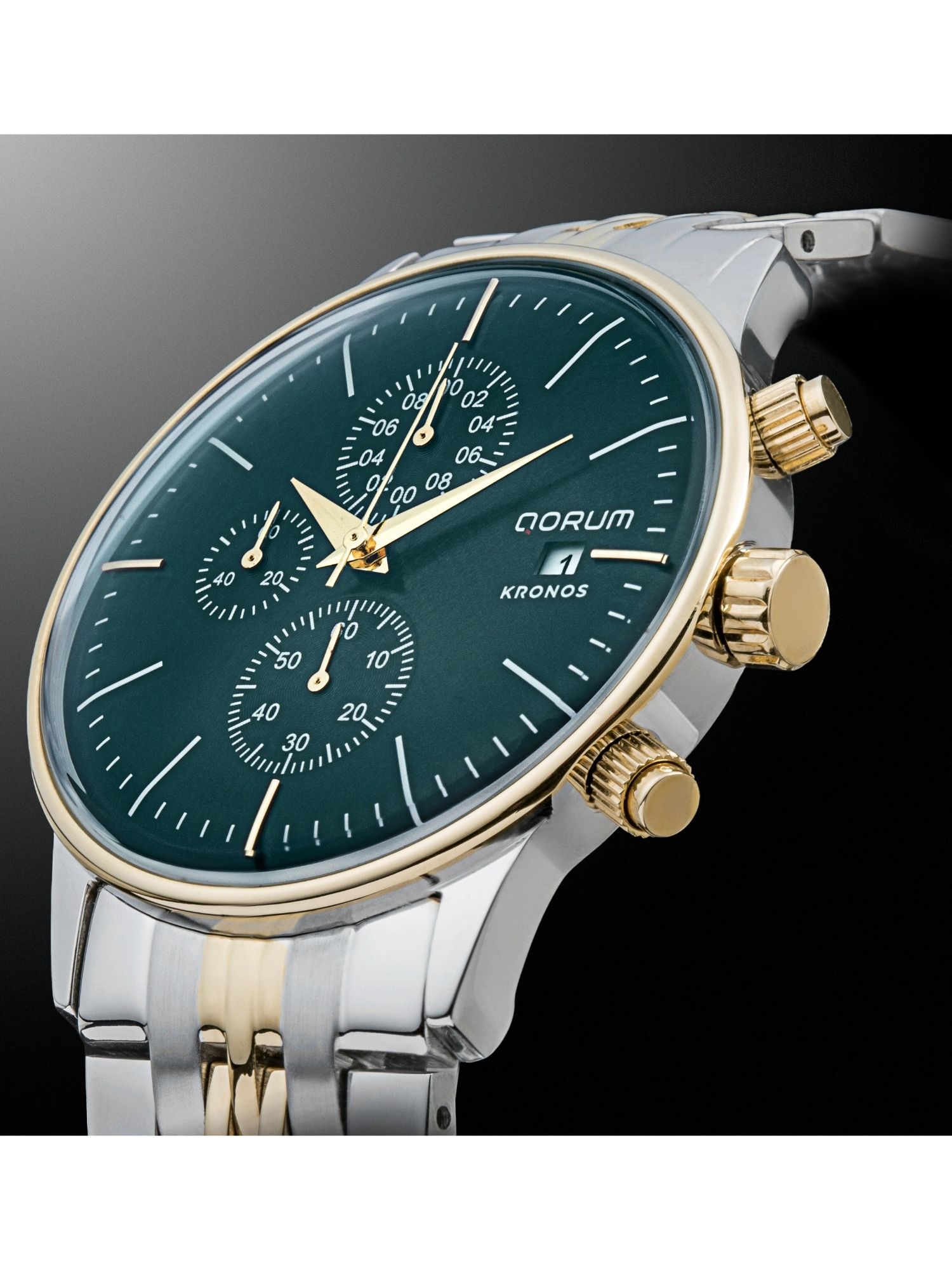 Buy Qorum Kronos Men Chronograph Green Dial Watch (G108-Green Dial