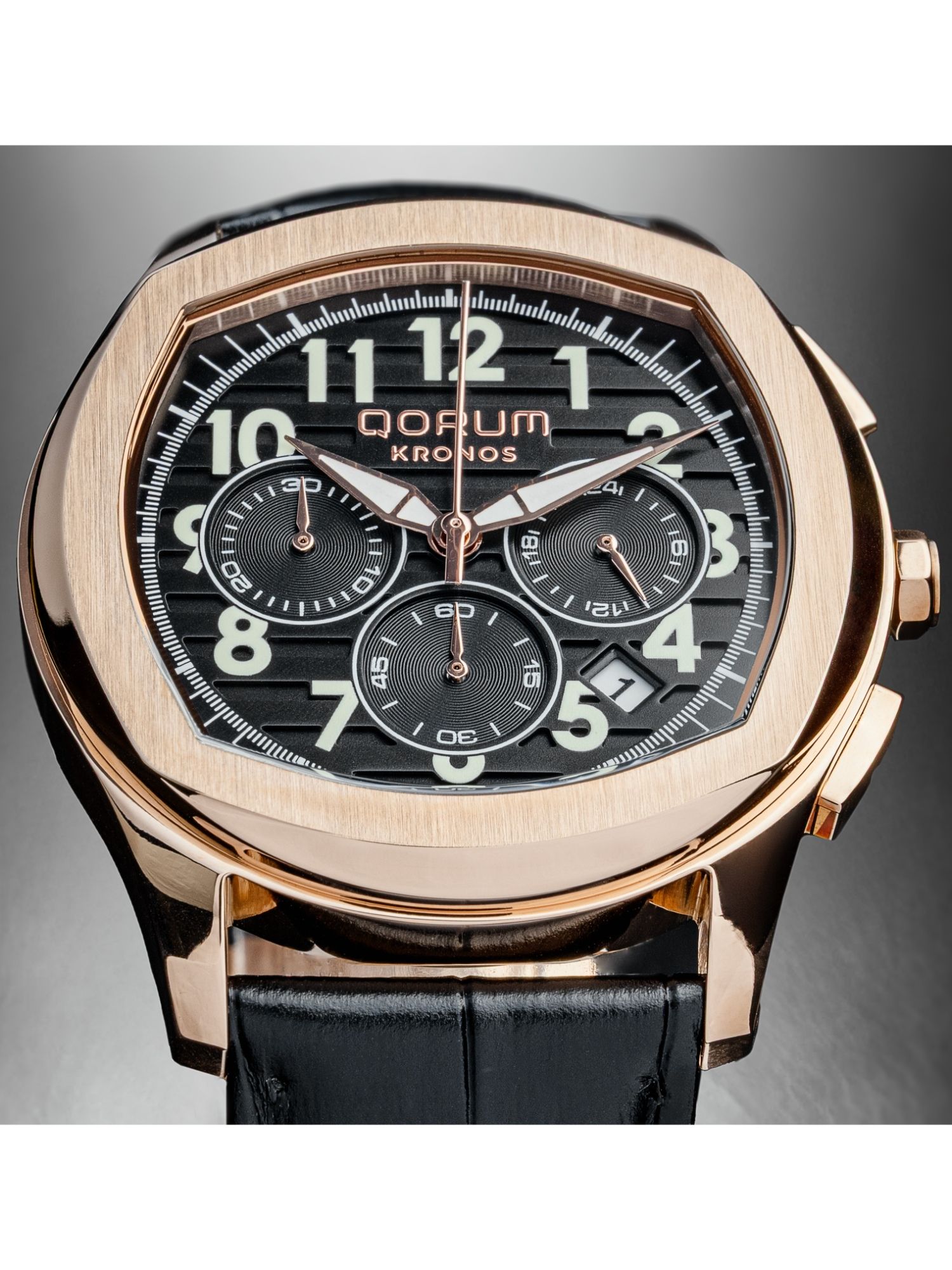 Buy Qorum Kronos Men Chronograph with Black Dial Watch (G130