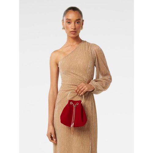 Forever New Red Charlie Chain Metal Signature Bucket Bag