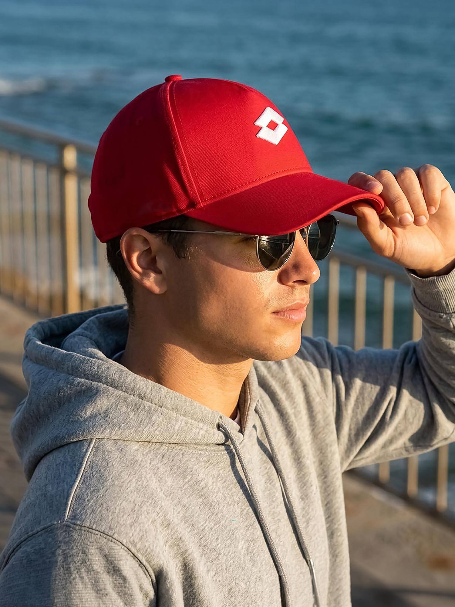 LOTTO Red Unisex Essentials Baseball Cap