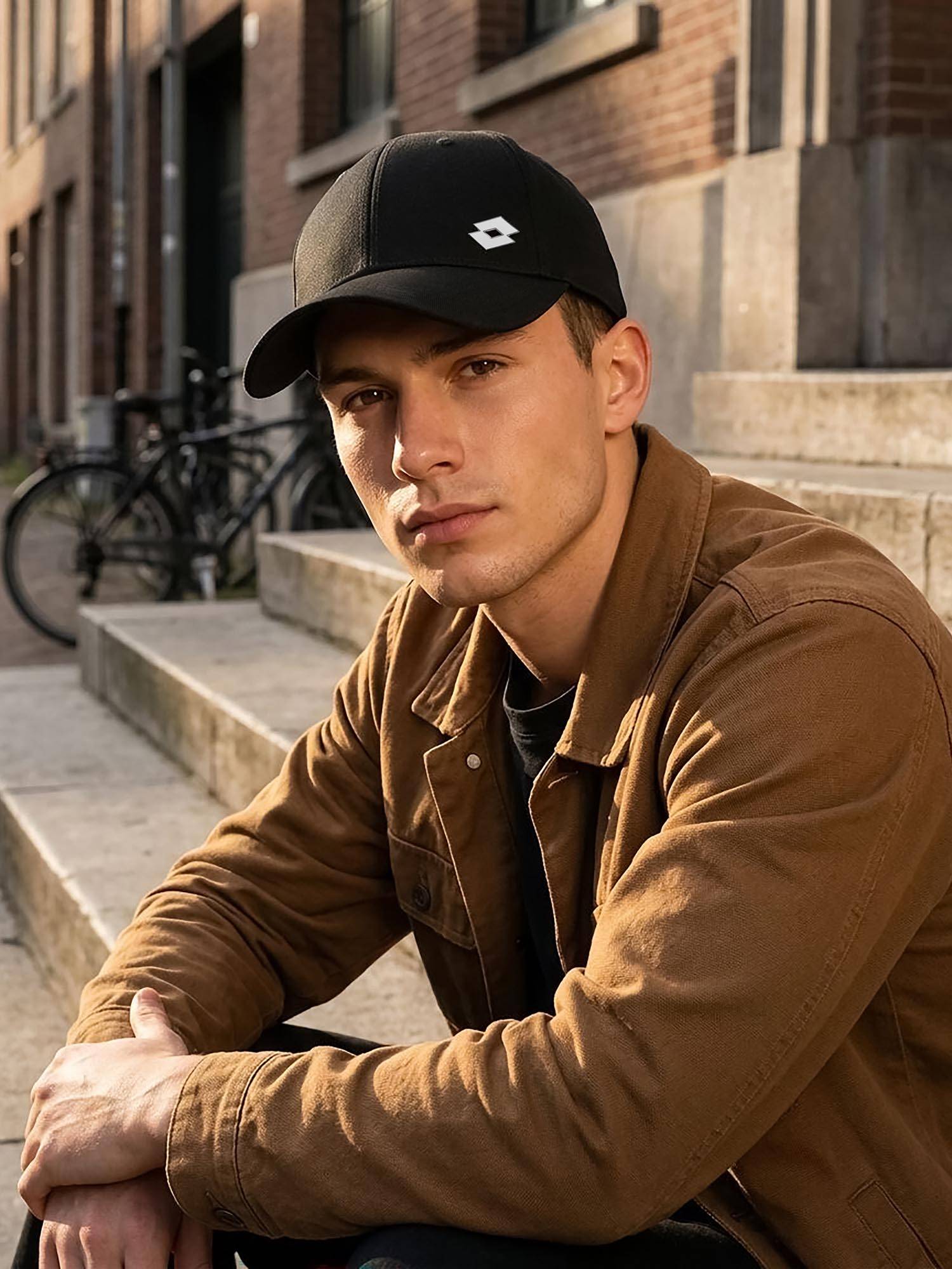 LOTTO Black Unisex Essentials Baseball Cap