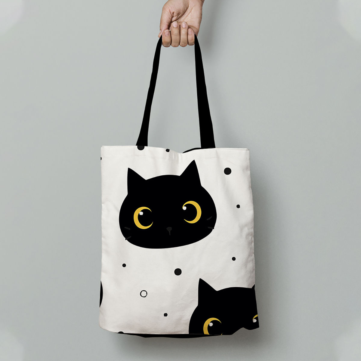 Foldable Cat Bag | Drawstring Bag for Witches - LitJoy Crate