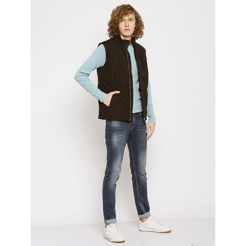 Buy METTLE Men Geometric Quilted Jacket Online