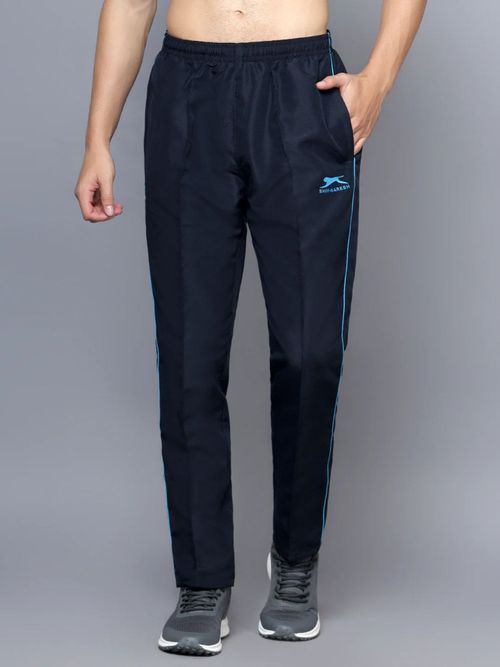 Shiv Naresh Mens Navy Blue Solid Trackpants