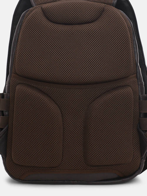 Buy Jack & Jones Dark Brown Leather Backpack Online display picture 1