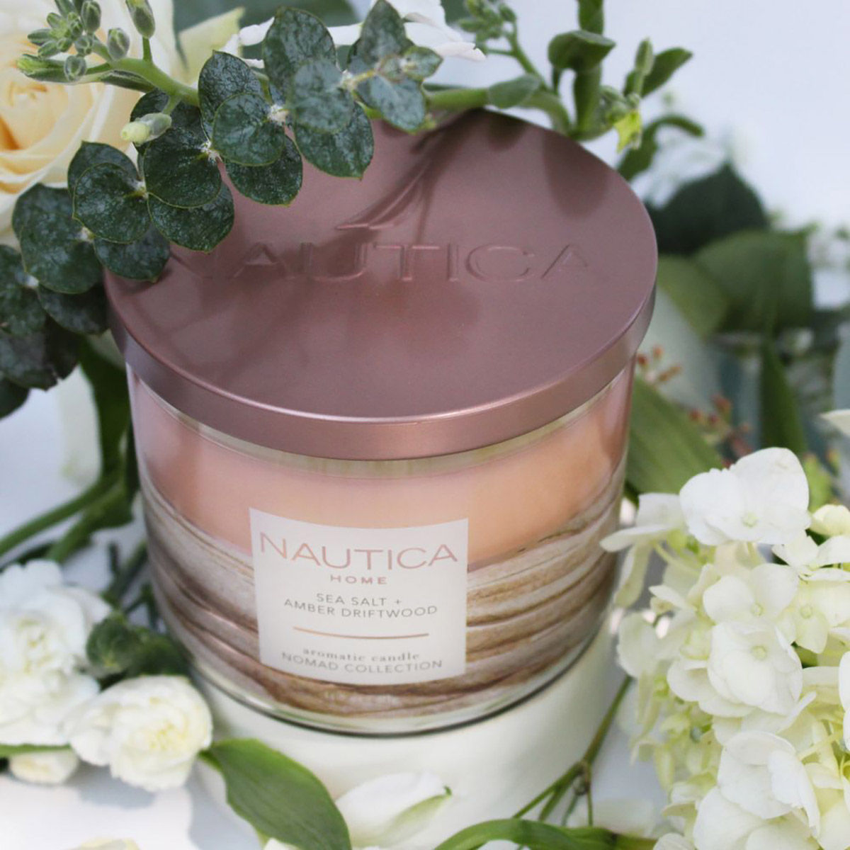 Nautica Candles Sea Salt + Amber Driftwood Fragranced Candle Buy