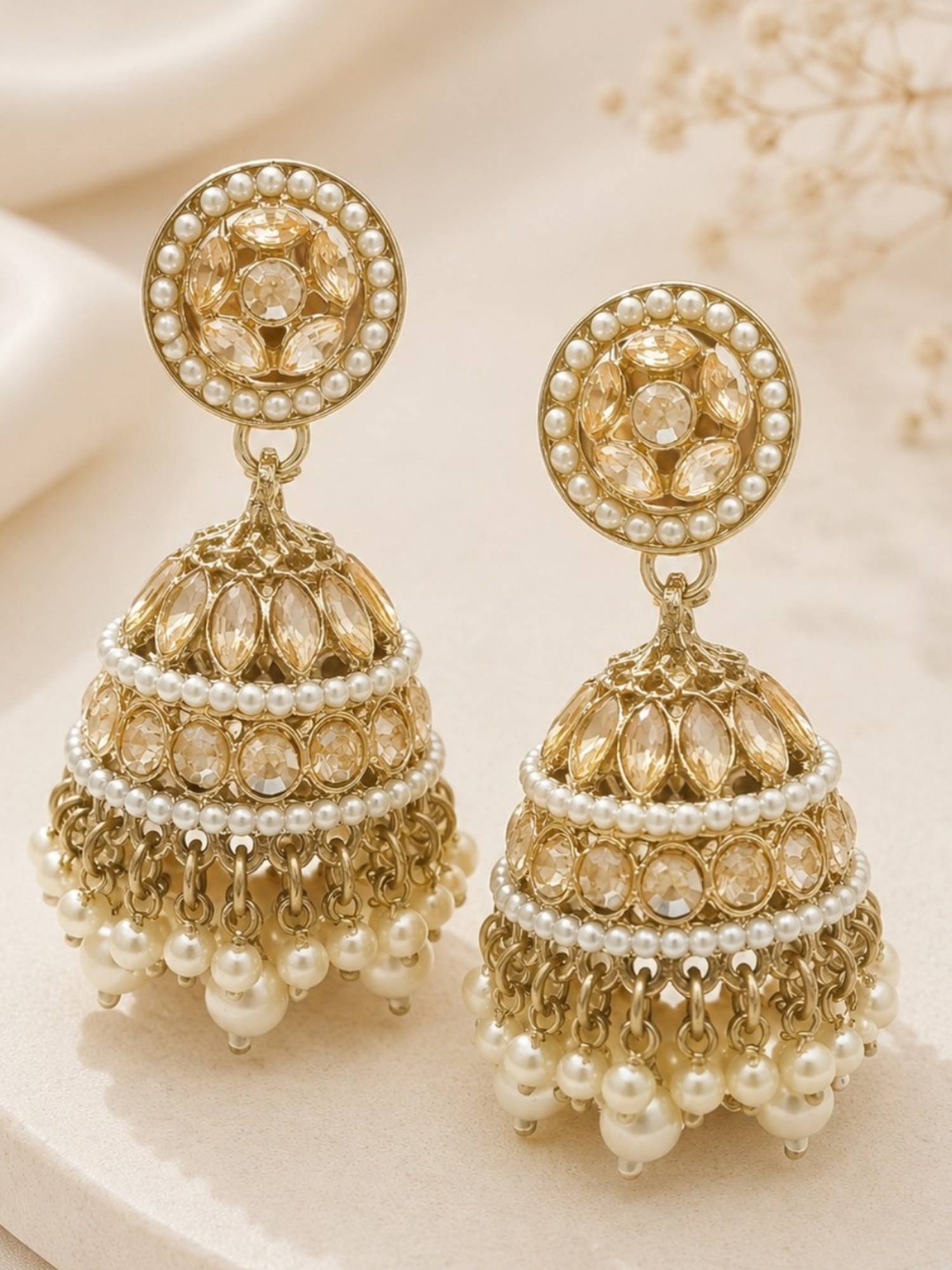 OOMPH Gold Plated Jhumka Earrings