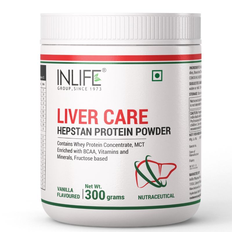INLIFE Hepstan Liver Care Supplement Whey Protein Vitamins Minerals BCAAs 300 Grams (Vanilla)