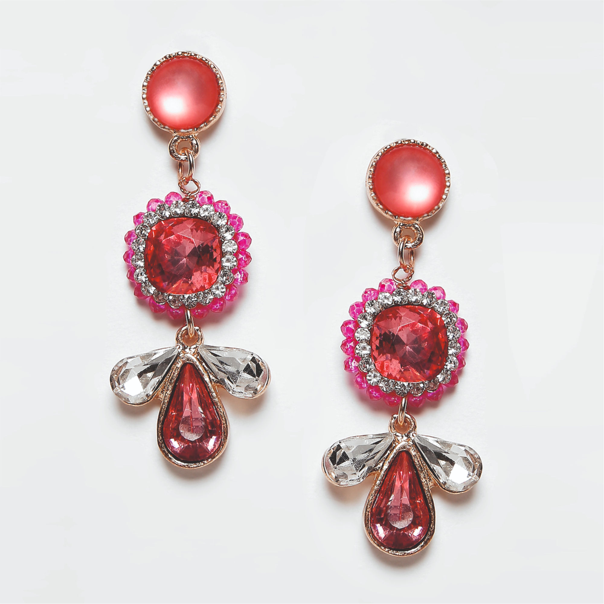 Accessorize London Sparkle Pink Drop Earrings Buy Accessorize London Sparkle Pink Drop Earrings