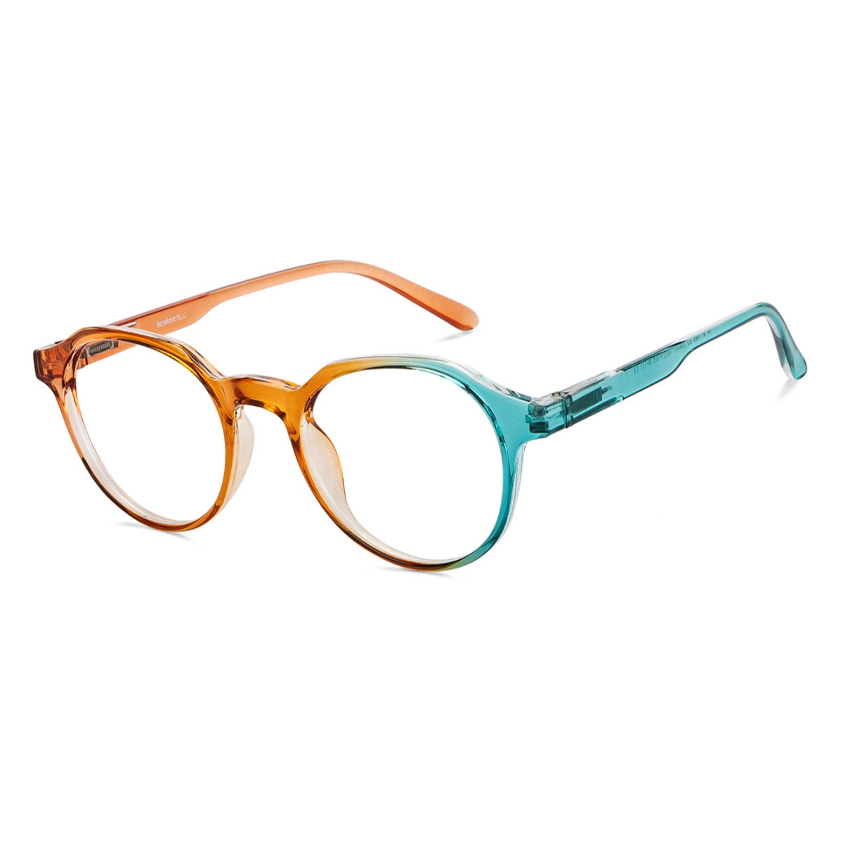 Lenskart Blu Brown Shield Medium Blue Cut AntiGlare Zero Power