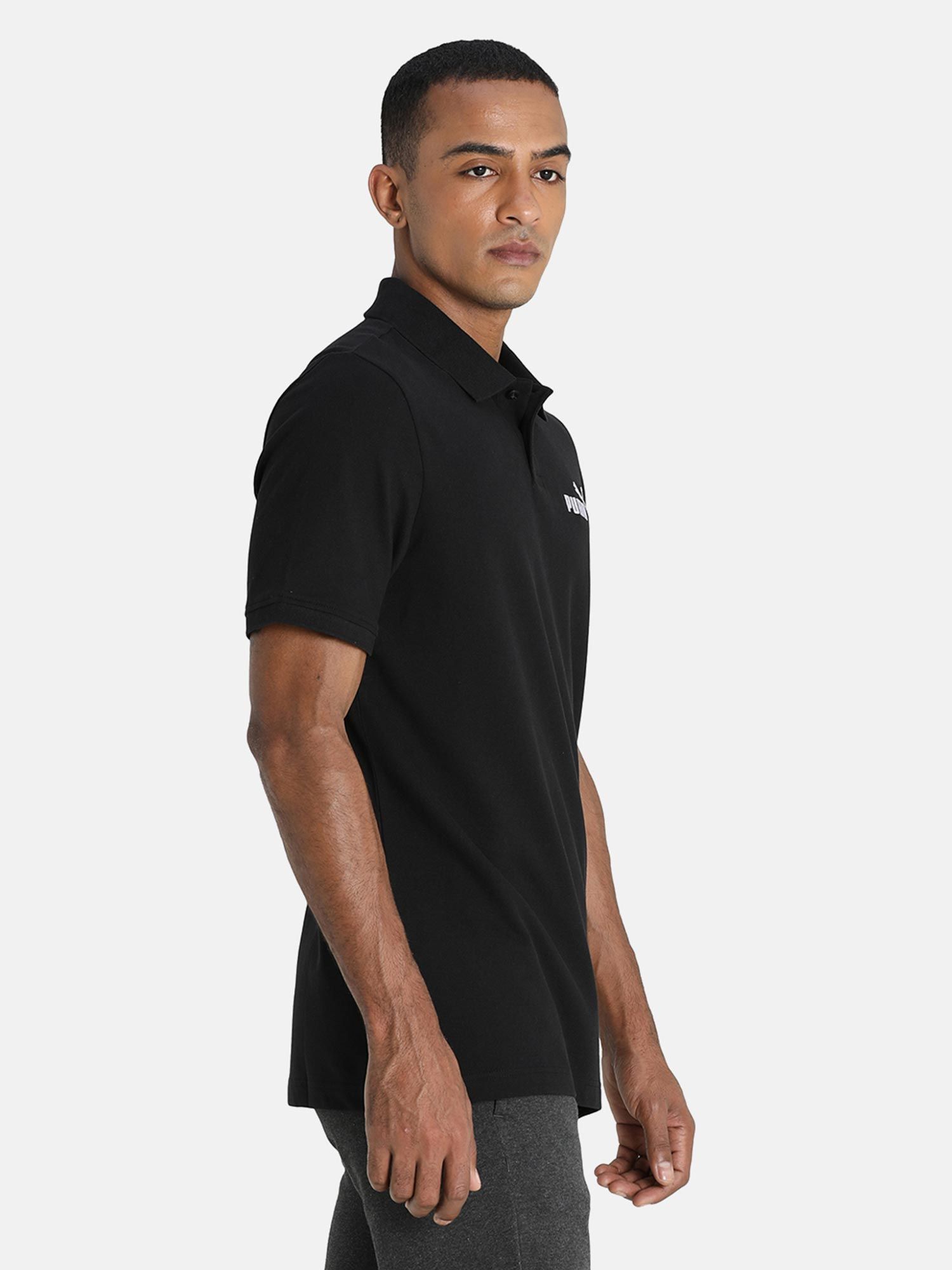 Buy Puma Ess Pique Polo Men Black T shirts Online