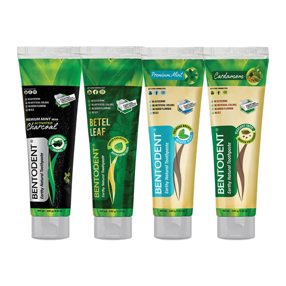 Bentodent Natural Toothpaste Family Pack Combo