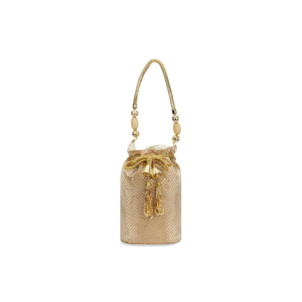 Lavie Signature Women's Joplin Gold Handle Medium Potli (M)