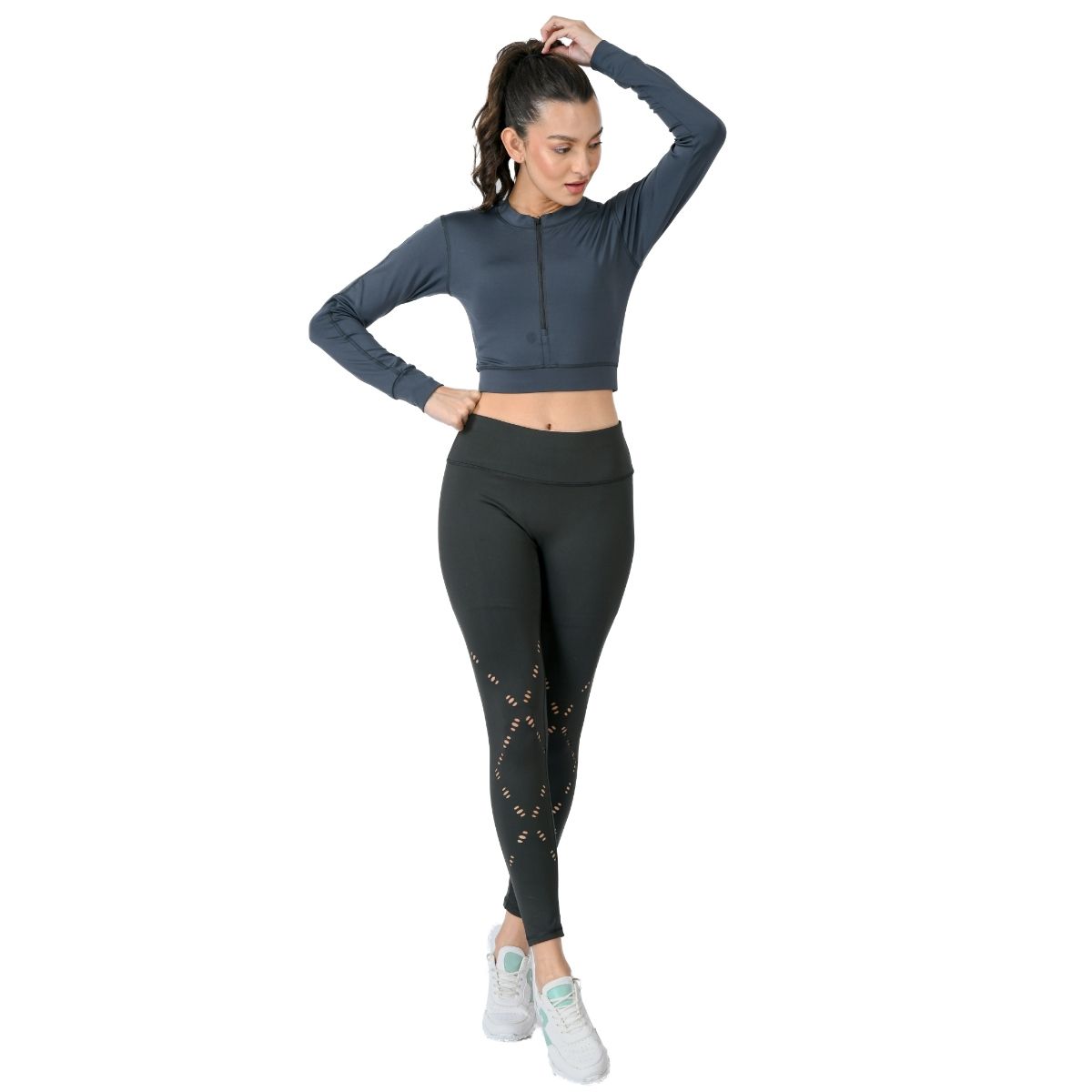 Shopipistic 2 Pc Gym Wear Clothes for Women, Scrunch Butt Yoga Pants and  Full Sleeves Crop Top Workout Set, High Waist Butt Lifting Gym Leggings for  Women- Black, Size S : Amazon.in: