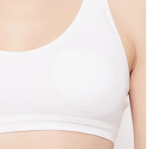 Buy Clovia Non-Padded Non-Wired Full Cup Racerback Teen Bra In White With Removable  Cups - Cotton Online