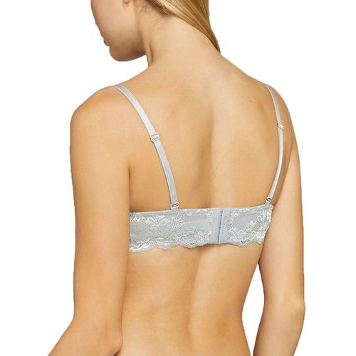 Buy Yamamay Pearl Silk Padded Bandeau Bra Grey Online