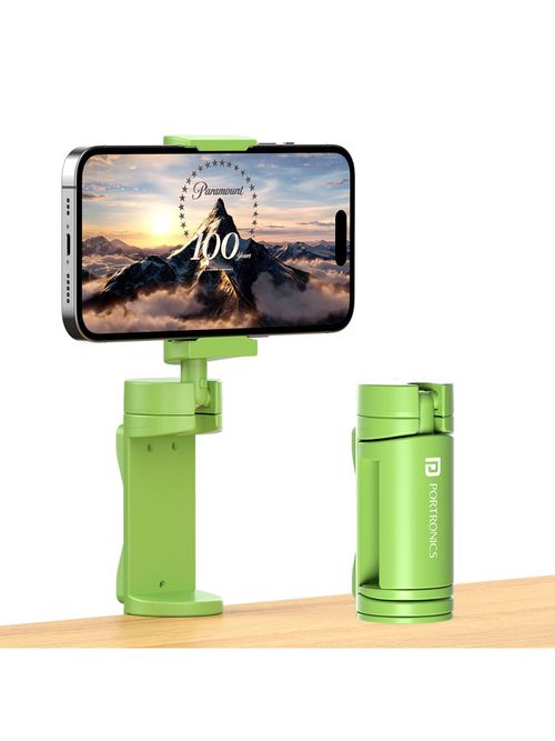Portronics Mobot Clip 360 Degree Mobile Phone Holder for Smartphones (Green)