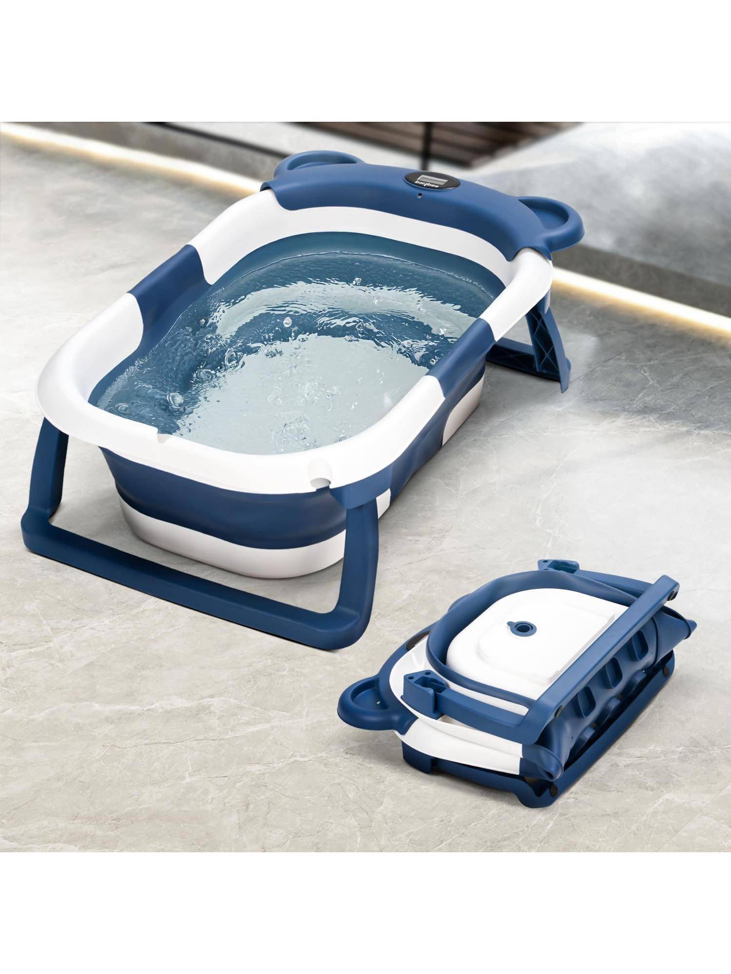 BAYBEE Navy Blue Euro Baby Bath tub for Kids Foldable Bathtub for New Born Baby