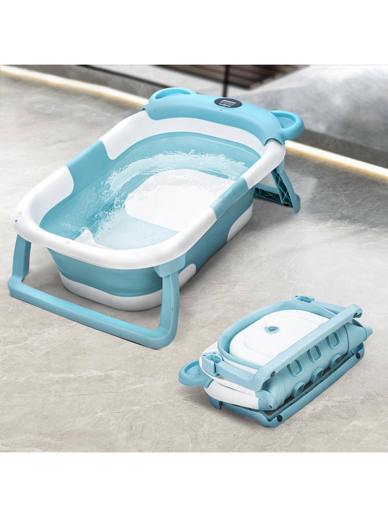 BAYBEE Blue Euro Baby Bath tub for Kids Foldable Bathtub for New Born Baby