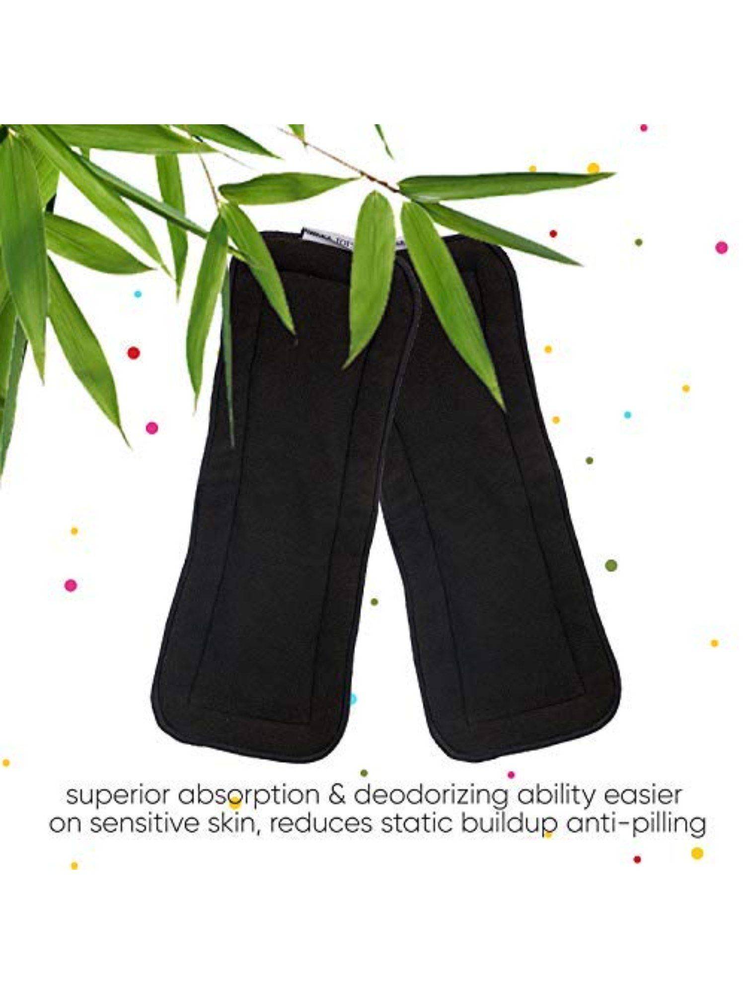 Polka Tots Reusable & Washable 5 Layer Bamboo Charcoal Cloth Diaper Insert Liner Pads