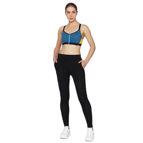 Buy Triumph Triaction 125 Padded Wireless Front Open Extreme Bounce Control  Sports Bra - Blue Online