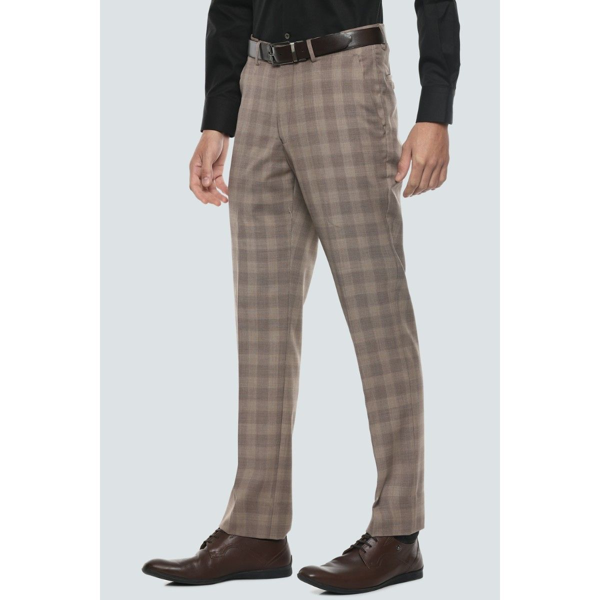 Buy Louis Philippe Sport Navy Slim Fit Checks Trousers for Mens Online   Tata CLiQ
