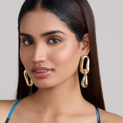 fashion long earrings gold