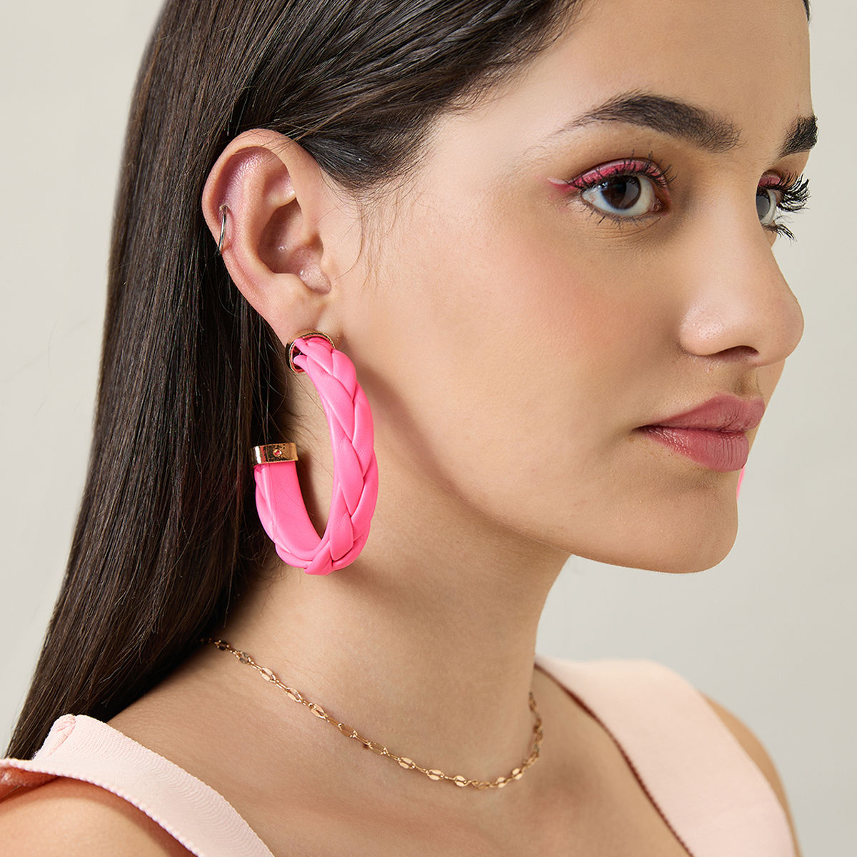Top more than 81 neon pink hoop earrings latest