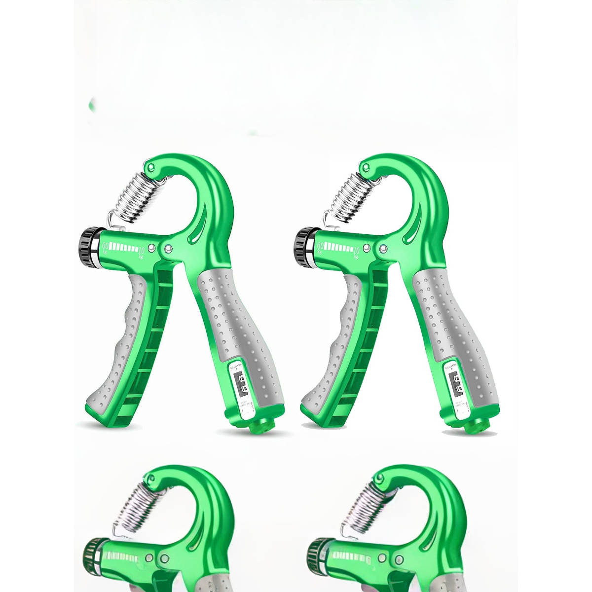 Strauss Green Counter Meter Adjustable Strengthener Hand Grip (Pack of 2)