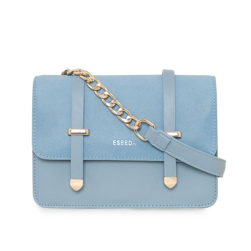ESBEDA Light Blue Color Crossbody Box Sling Bag for Women (S)
