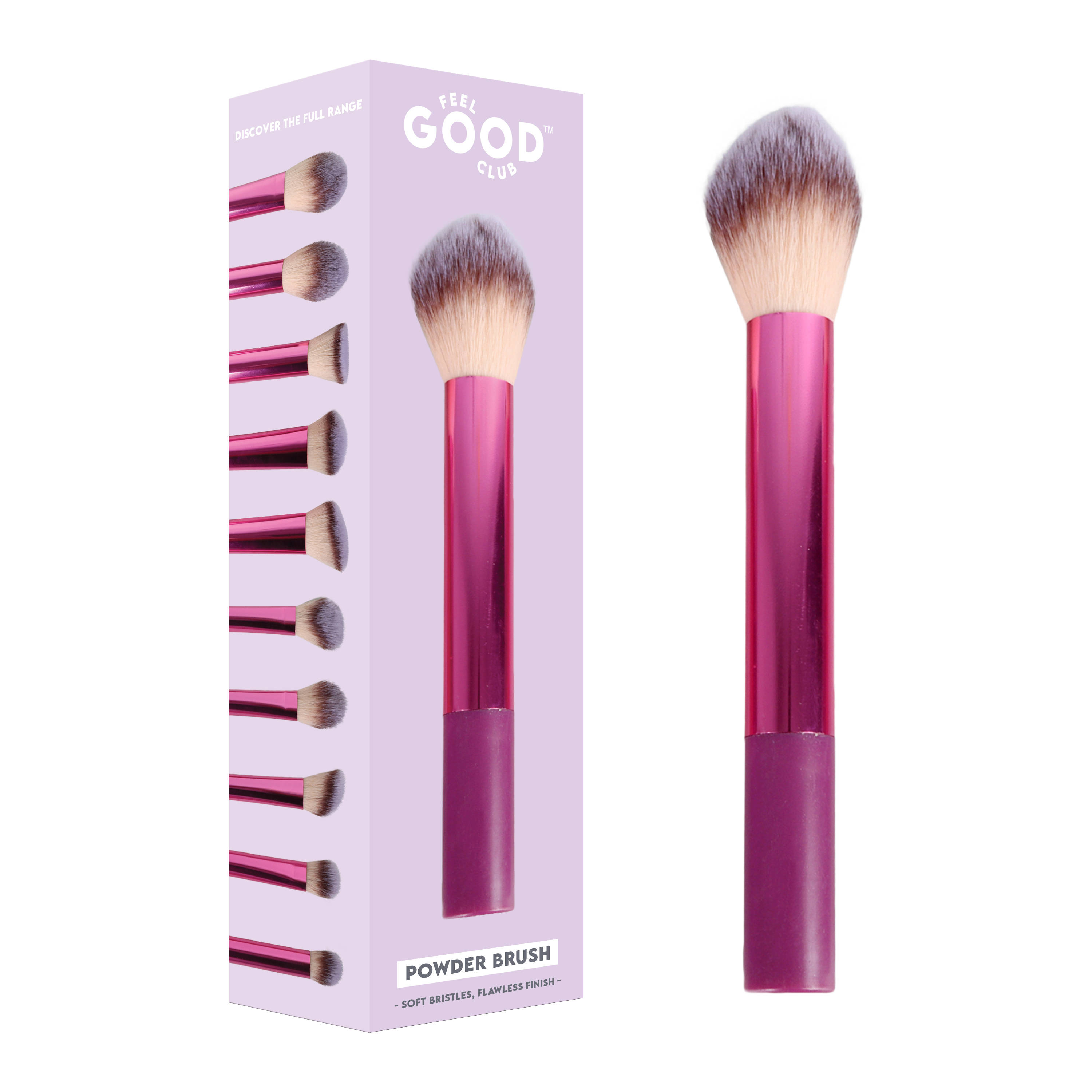 Feel Good Club Powder Brush For Blending Loose Pressed Baked Setting & Finishing Face Makeup Powder