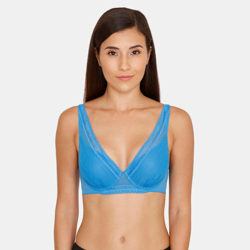 Buy Zivame Airy Lace Padded Regular Wired 3/4th Coverage Cami Bra