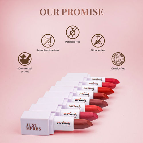 Buy Just Herbs Ayurvedic Creamy Matte Lipstick Half Size Online