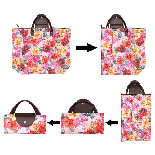 1pc Shopping Bag Nylon Folding Portable Handbag Shoulder Shopping Bag  Fashion Letter, Quick & Secure Online Checkout