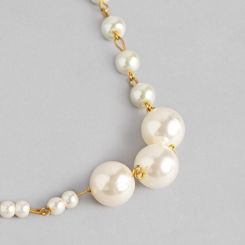 Zaveri Pearls Contemporary Multistrand Invisible Pearl Necklace-ZPFK10432 (White) At Nykaa, Best Beauty Products Online